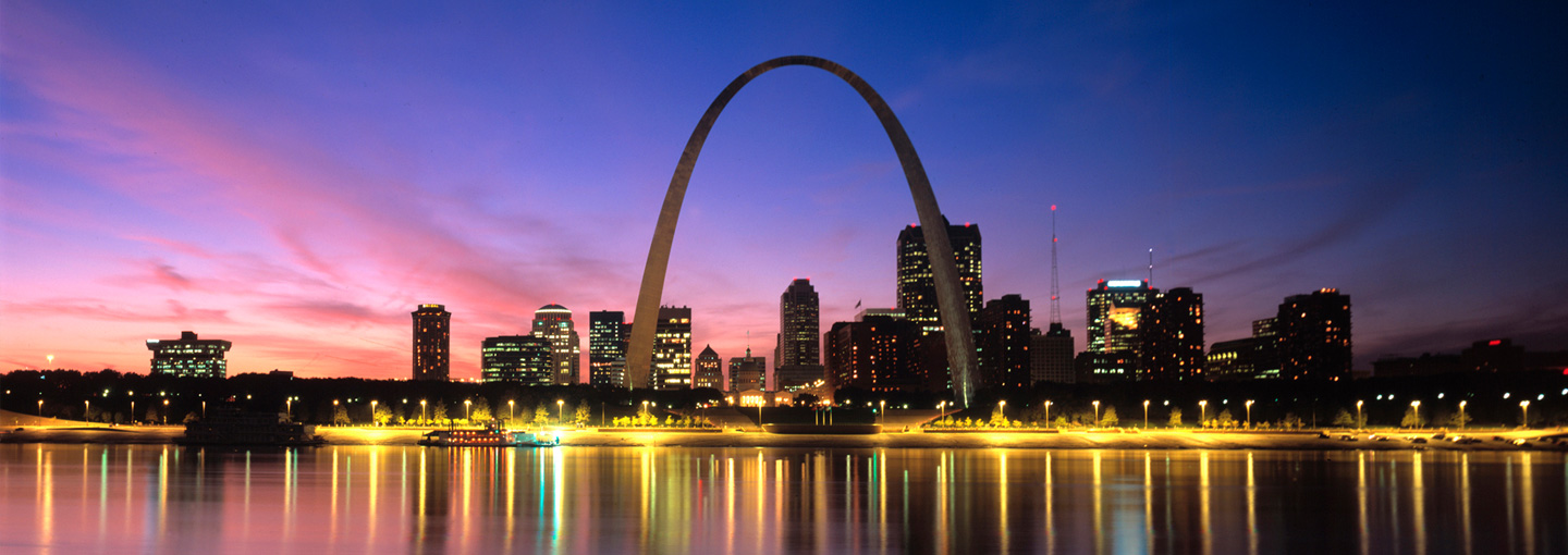 St. Louis skyline at night